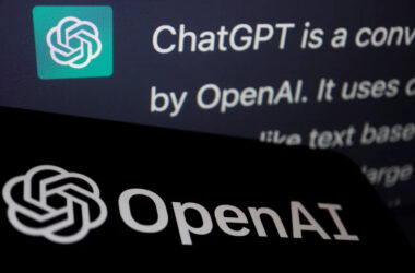 The logo of OpenAI is displayed near a response by its AI chatbot ChatGPT on its website, in this illustration picture taken February 9, 2023. REUTERS/Florence Lo/Illustration