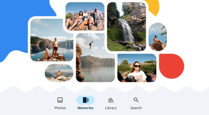 View of Google Photos app.