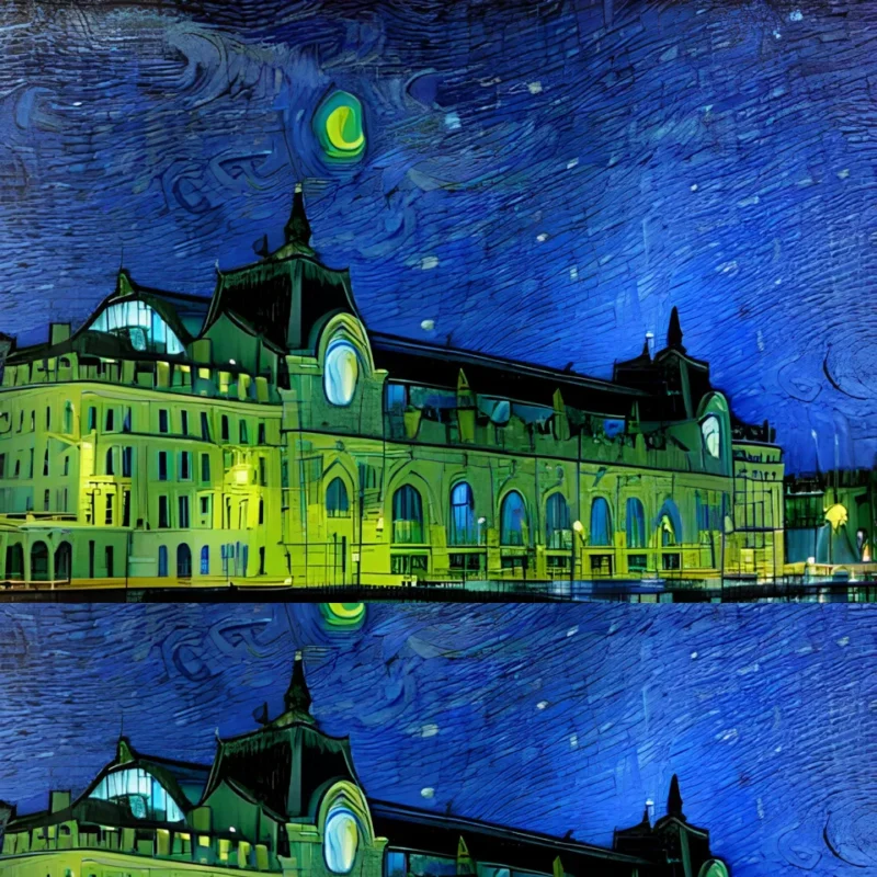 "Musée d’Orsay in a Starry Night," a digital souvenir by KERU created for the Musée d’Orsay. ©️ Musée d’Orsay and KERU