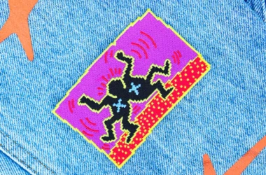 The Christie's x MNTGE Keith Haring patch. Image: MNTGE